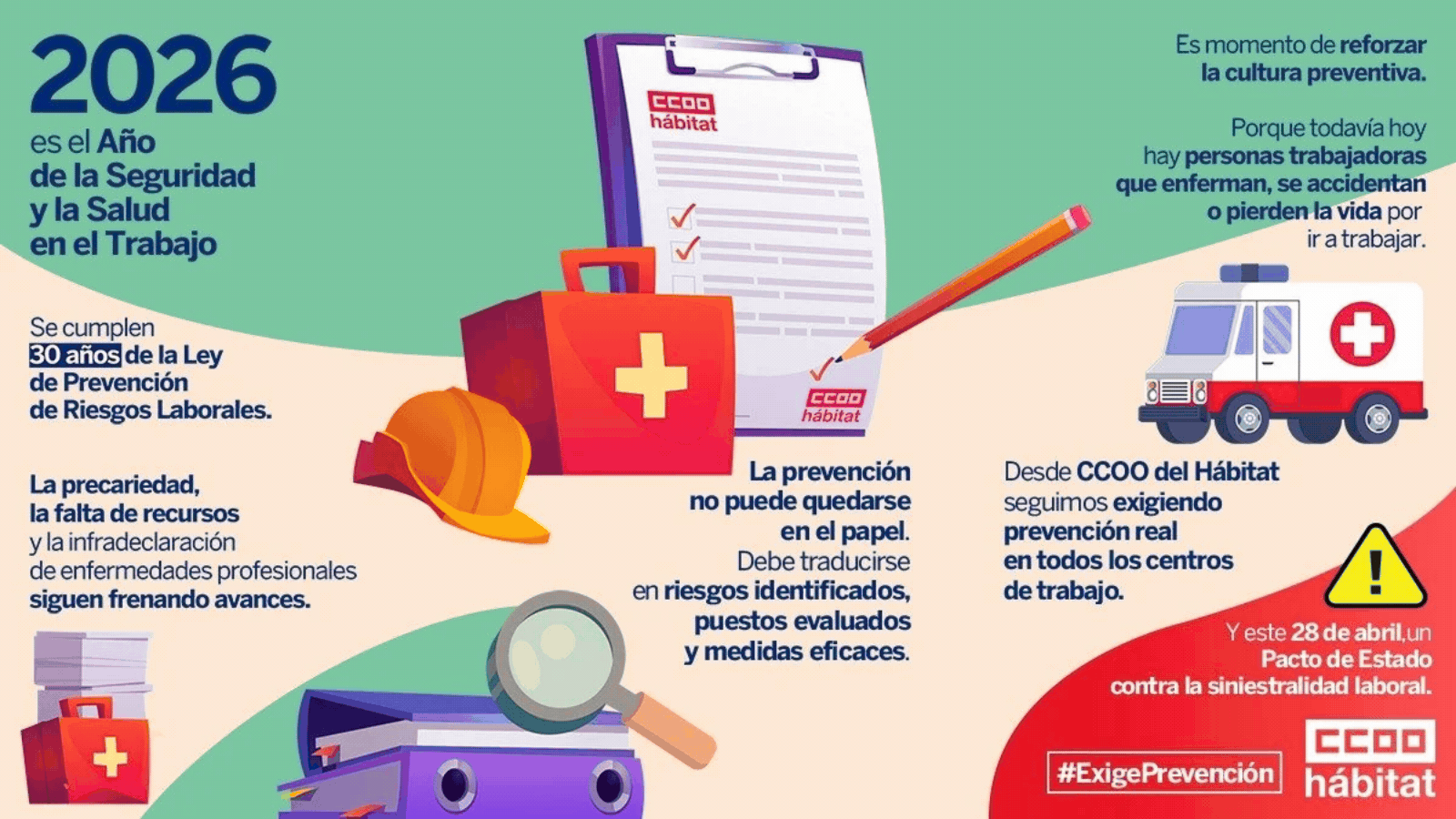 CCOO del Hábitat presenta un manifiesto para el 28A y moviliza a su activo territorial
