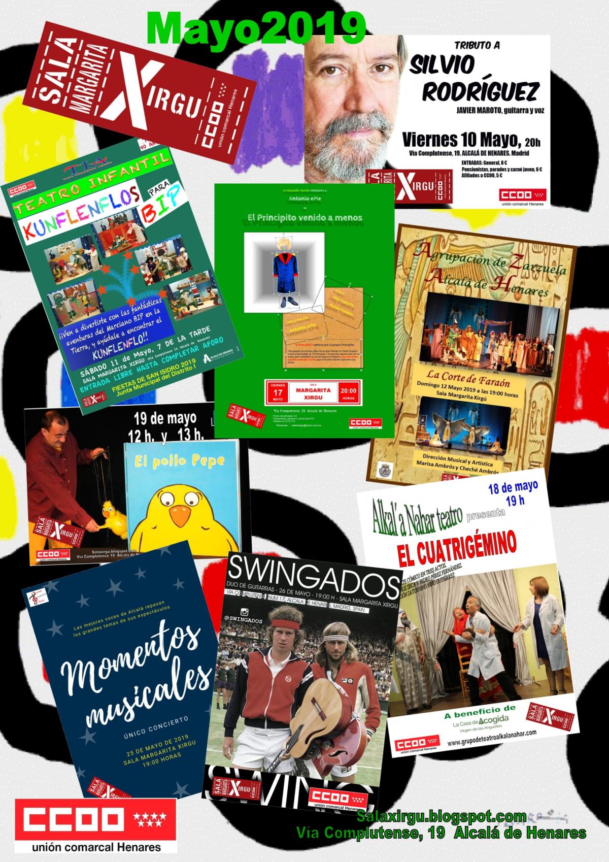 Programación de la sala Margarita Xirgu para el mes de mayo 2019
