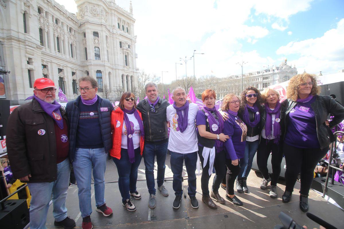 8M Día Internacional de la Mujer Trabajadora, concentración en Cibeles