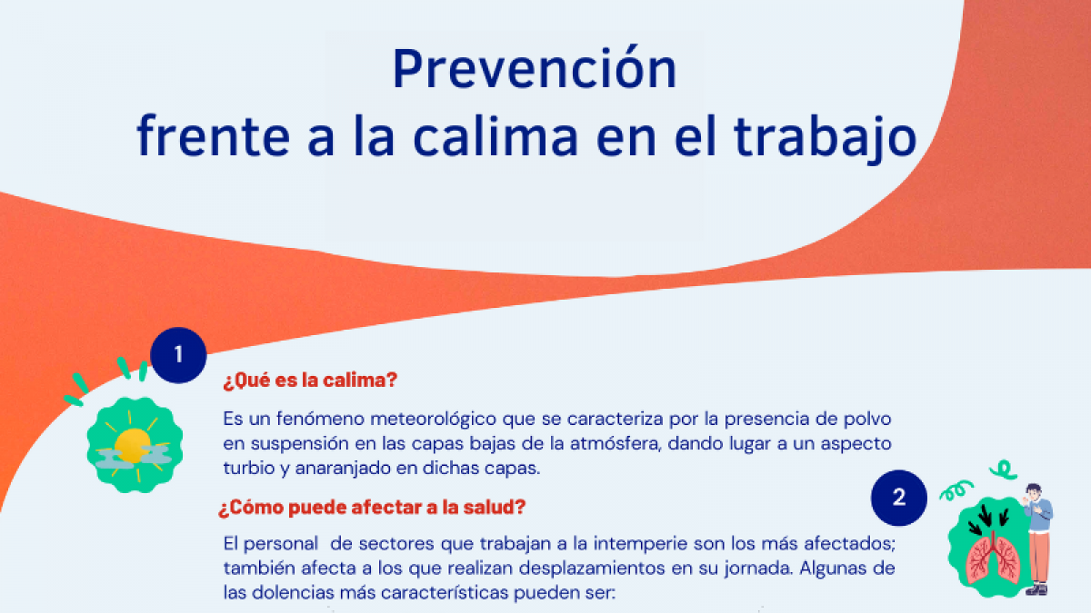 CCOO del Hábitat lanza su primera campaña de prevención frente a la calima