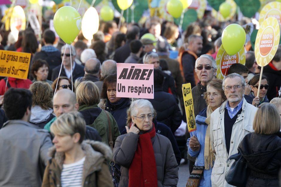 Marcha por el Clima "Frente al cambio climático, cambiemos de modelo" Madrid 29-11-2015