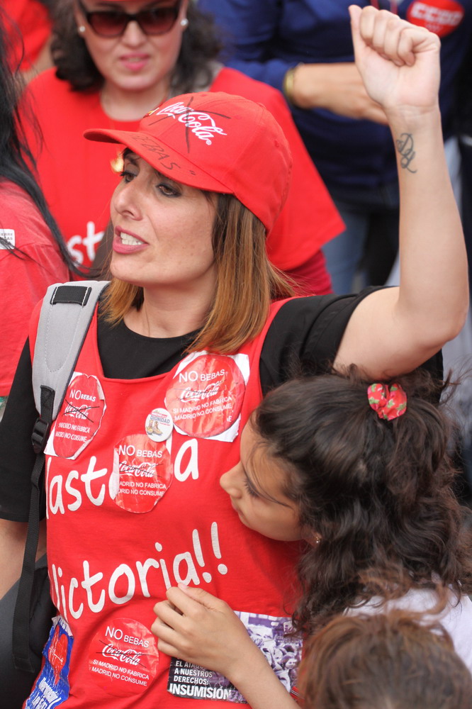 Manifestación de trabajadores de CocaCola por Justicia en el Tribunal Supremo
