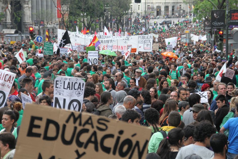 Manifestación contra la LOMCE en Madrid