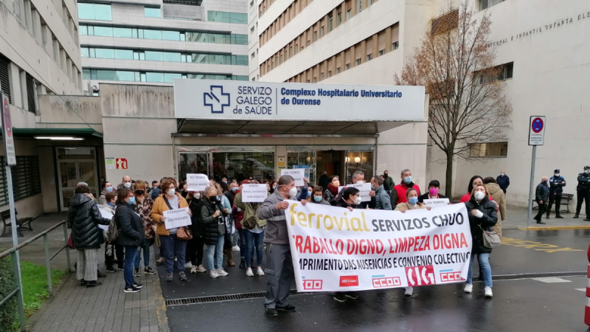 Manifestacin Complejo Hospitalario Universitario de Ourense (CHUO) 10 de enero 2022
