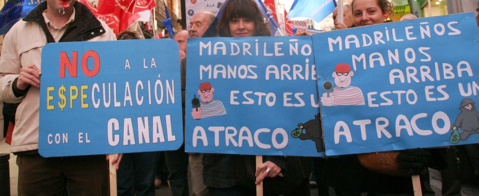 Manifestación de la plantilla del Canal de Isabel II (archivo)