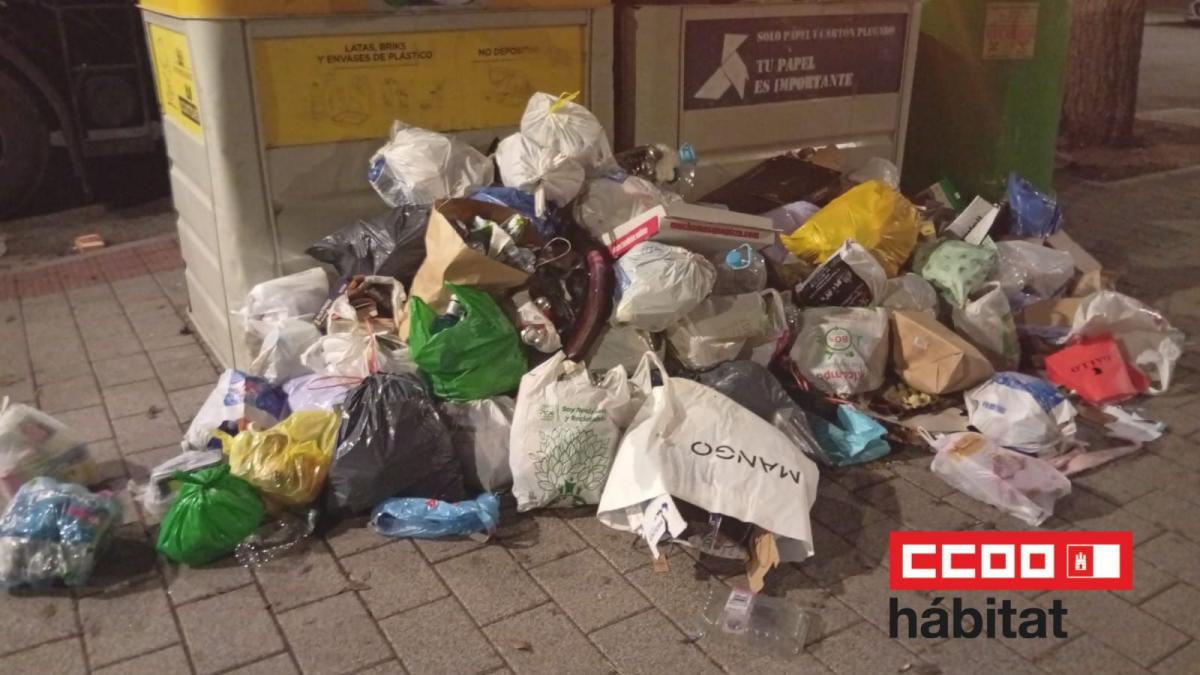 La huelga del servicio de recogida de envases empieza a notarse