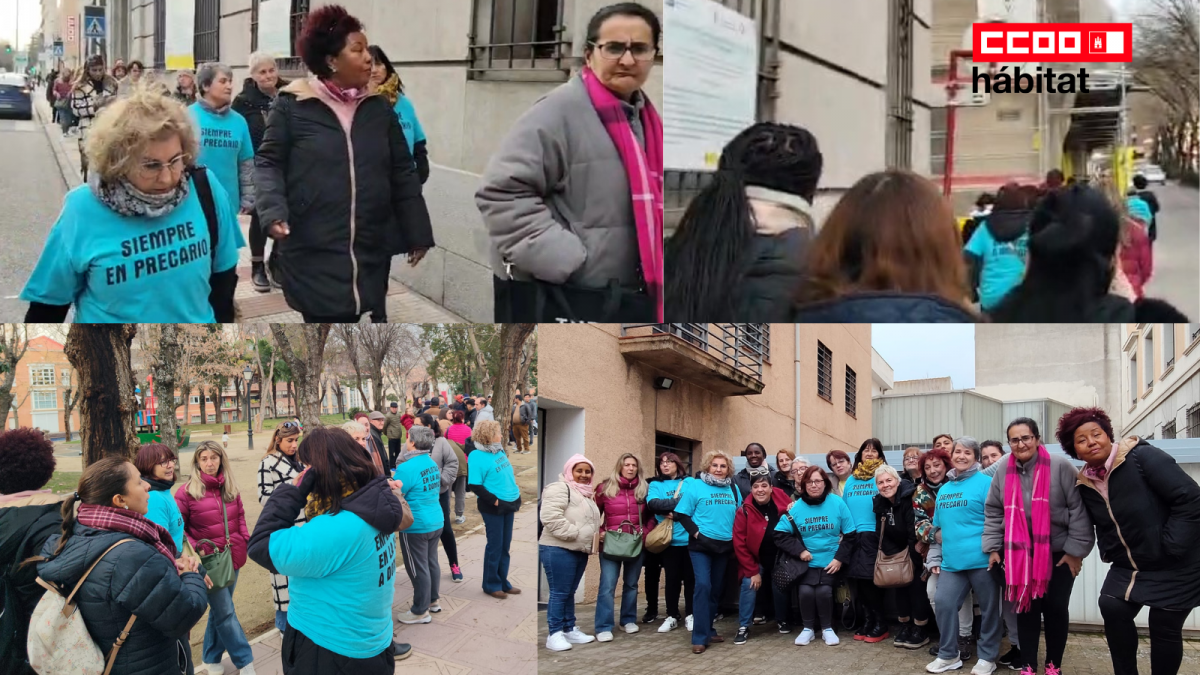 Las trabajadoras del Servicio de Ayuda a Domicilio de Guadalajara marchan hoy, Jueves Lardero, para defender la aplicación del convenio colectivo.