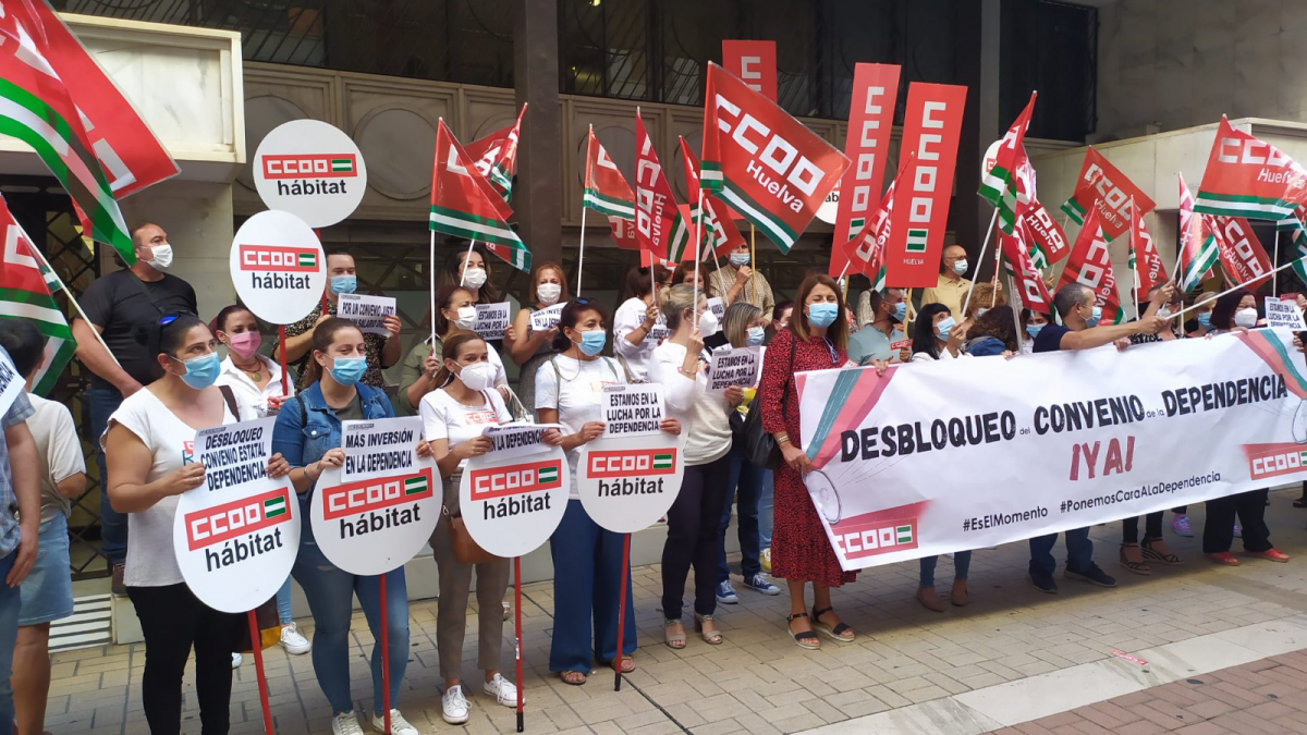 Movilizaciones desbloqueo del convenio de la dependencia 28 de septiembre Andaluca