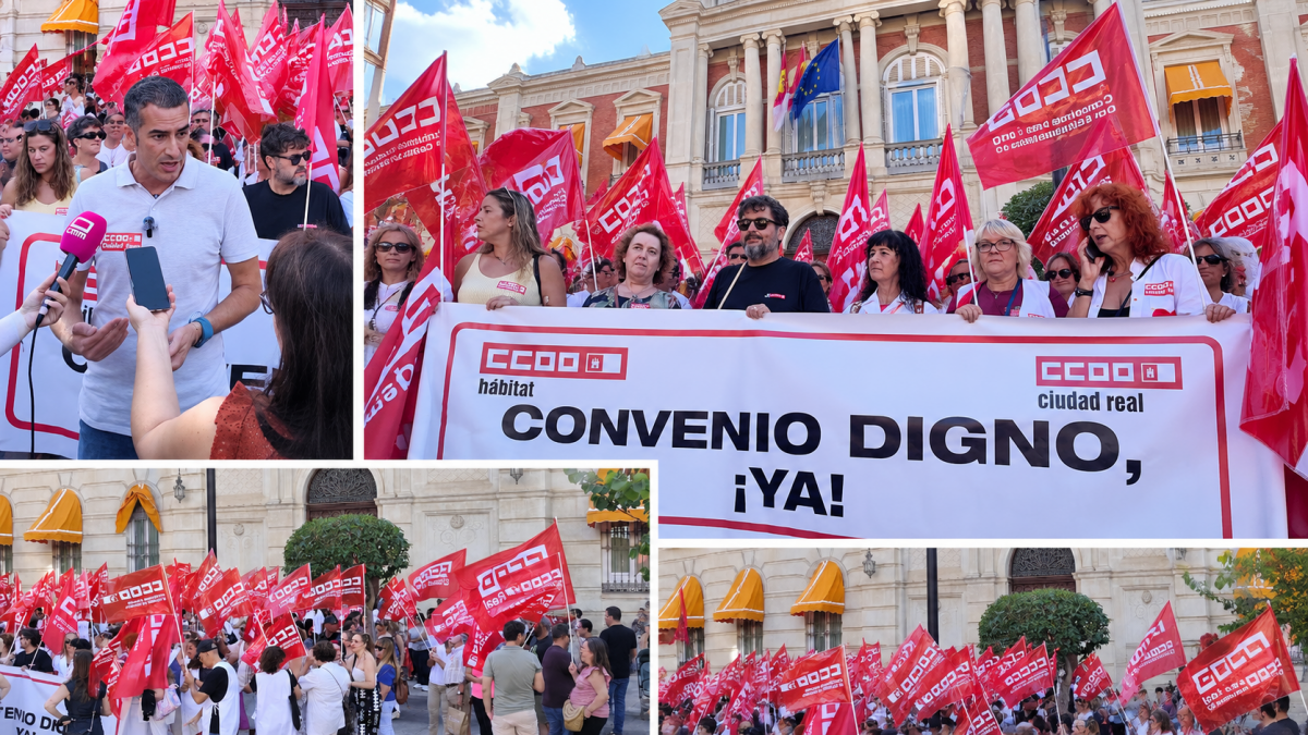 Más de 400 auxiliares se movilizan en Ciudad Real para exigir un convenio digno en la atención sociosanitaria a domicilio