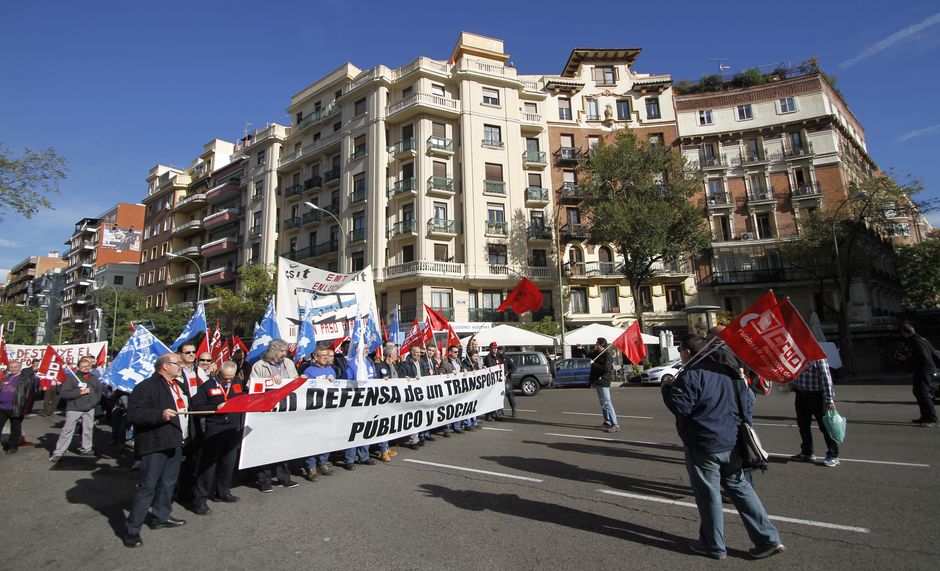 Manifestación de la plantilla de la EMT por un transporte público y de calidad 26/11/2015