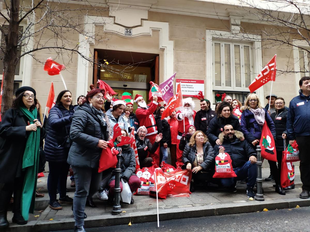 Representantes del Área Pública de CCOO en Madrid
