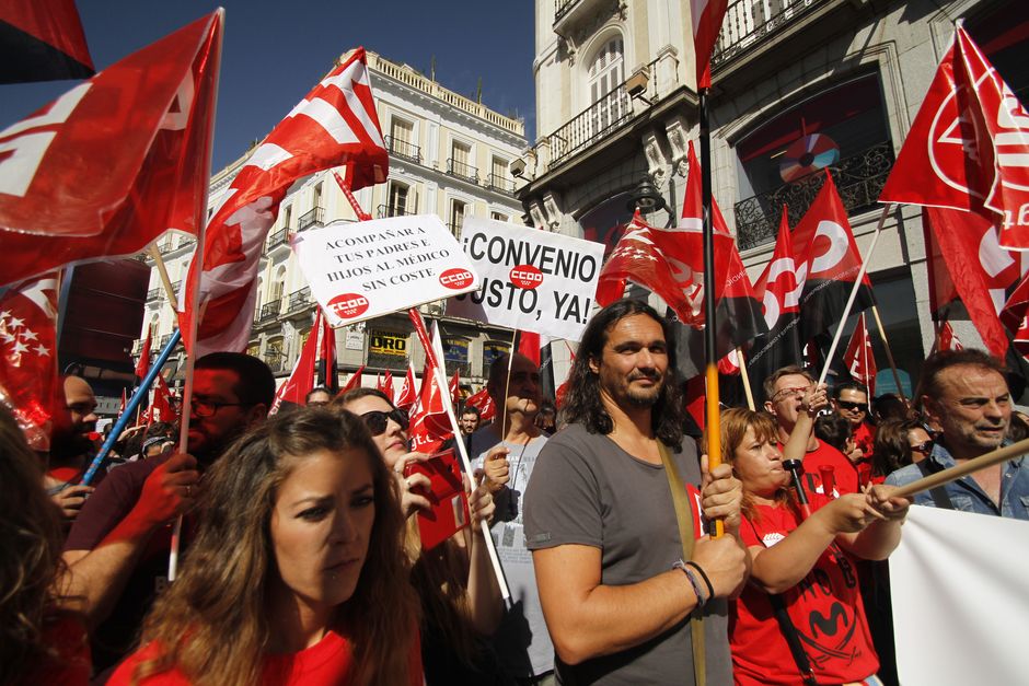 Manifestación del sector de Contact Center por un convenio justo