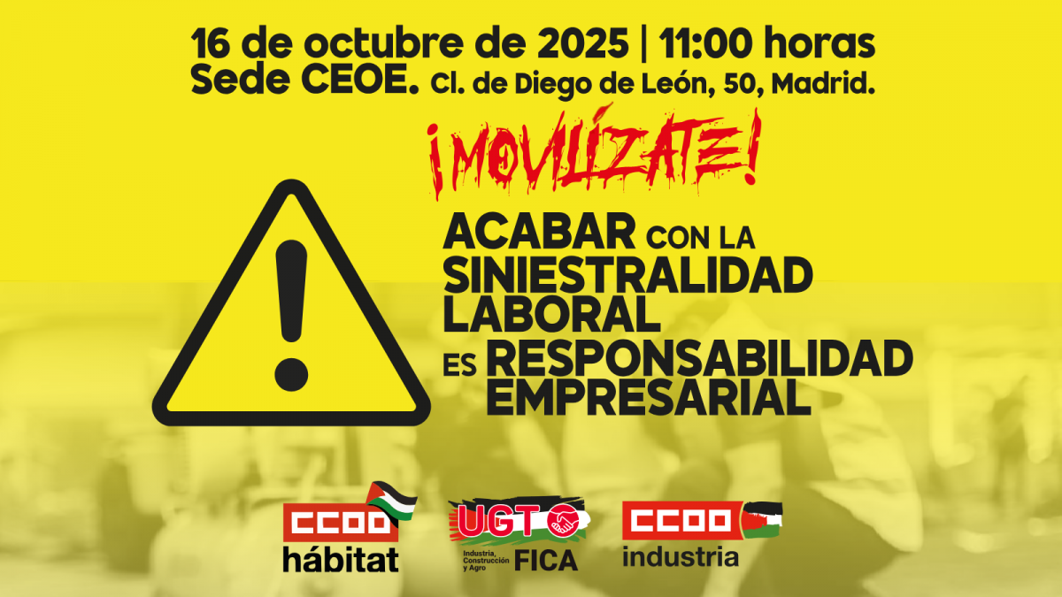 CCOO del Hábitat se moviliza contra la siniestralidad laboral