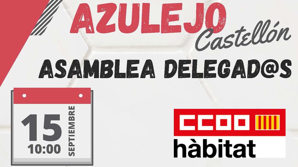 CCOO convoca una asamblea del Sector del Azulejo en Castellón
