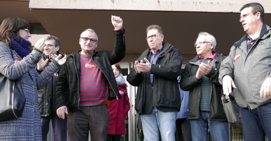 Concentración de apoyo a Pedro Galeano y en defensa del Derecho de Huelga