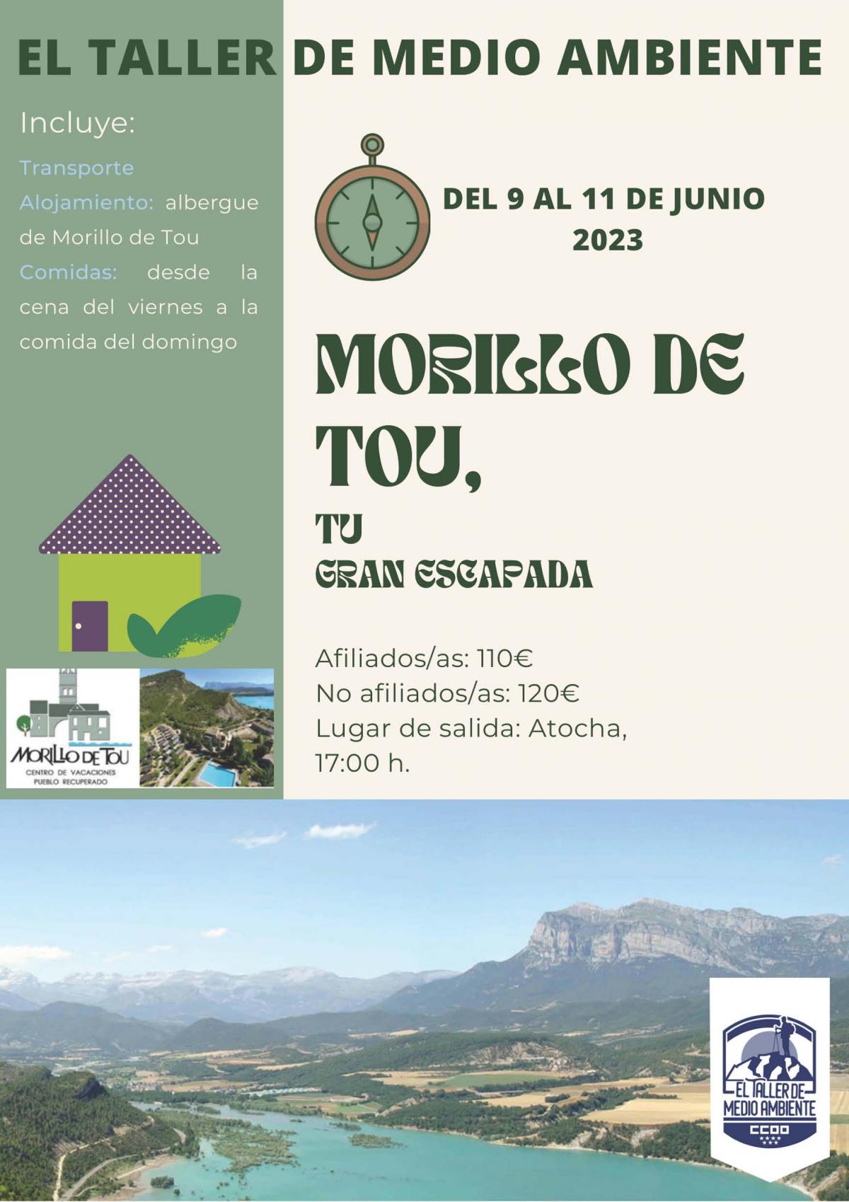 salida Taller Medio AMbiente Morillo de Tou del 9 al 11 mayo