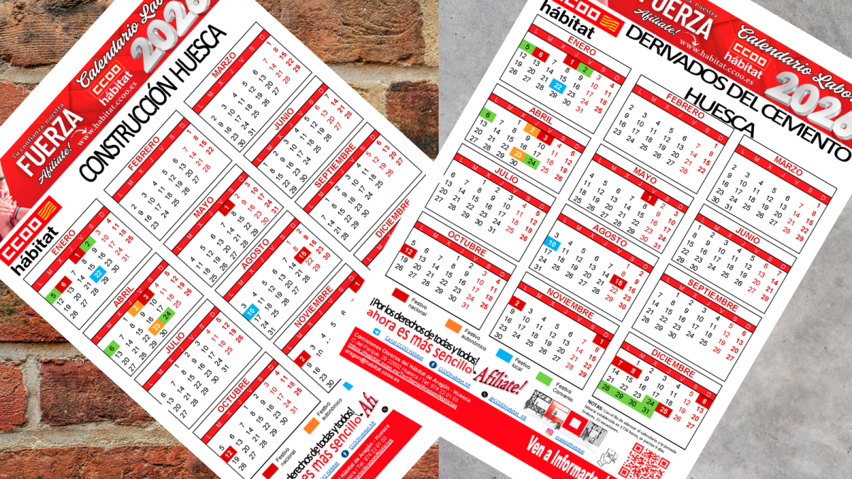 Firmados los calendarios de Construcción y Obras Públicas y Derivados del Cemento de la provincia de Huesca para 2026