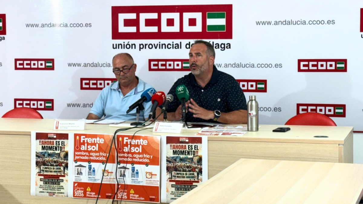 CCOO del Hábitat de Málaga activará un plan de vigilancia ante la jornada intensiva y el riesgo por golpe de calor