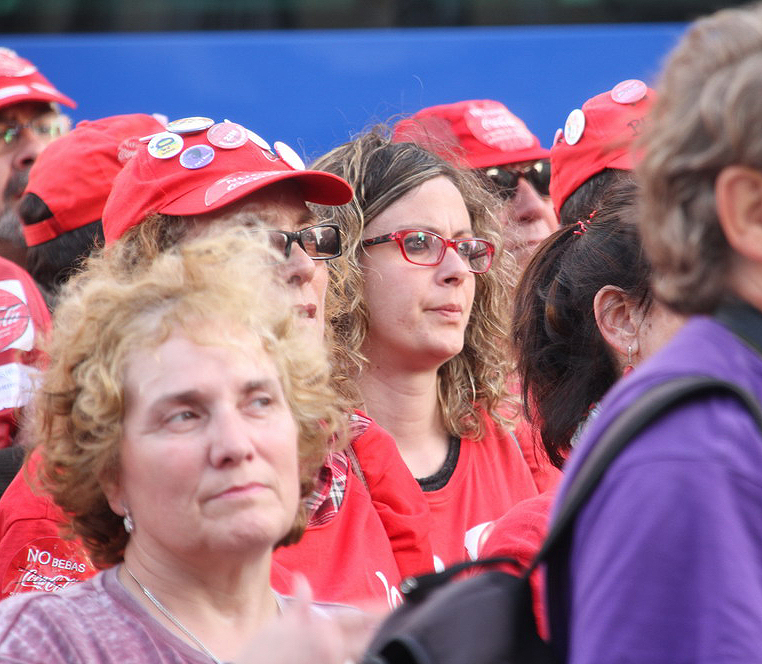 Manifestación de trabajadores de CocaCola por Justicia en el Tribunal Supremo