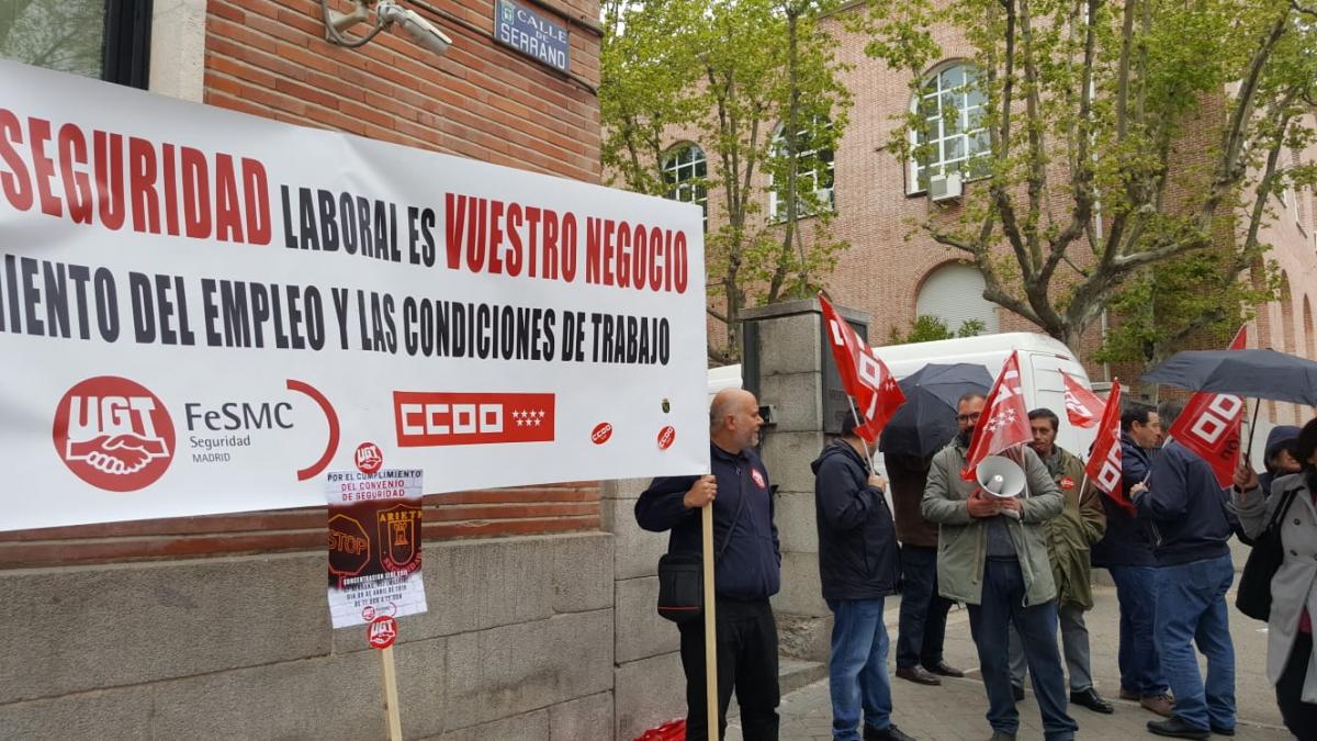 La plantilla de la empresa de seguridad Ariete reclama la aplicación del convenio sectorial estatal