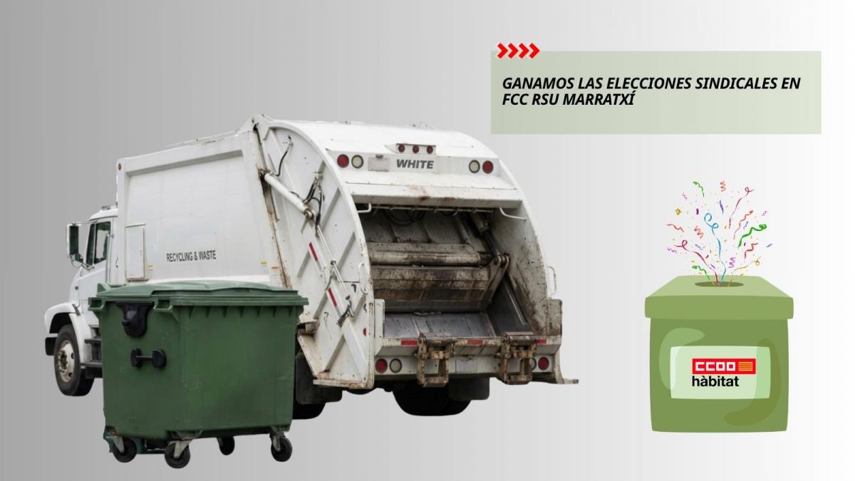 CCOO del Hábitat de Illes Balears gana las elecciones sindicales en FCC RSU Marratxí