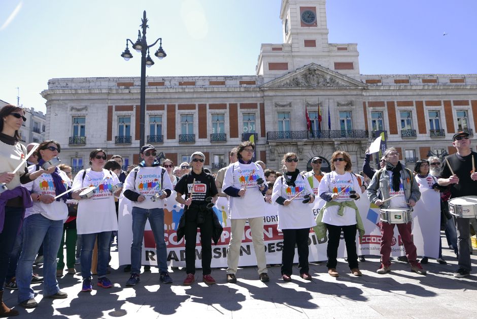 Manifestación de ex trabajadores de Telemadrid 9/4/2016
