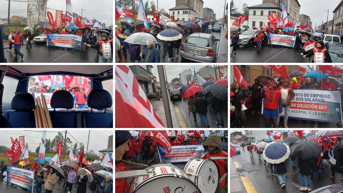 CCOO del Hábitat de Galicia se moviliza junto al personal de Losán: “Queremos trabajar, no mendigar”