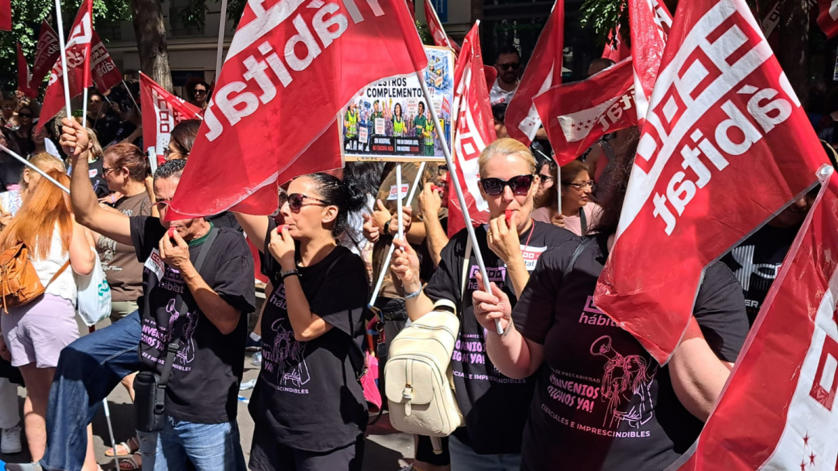 Manifestación Limpieza Edificios y Locales Madrid
