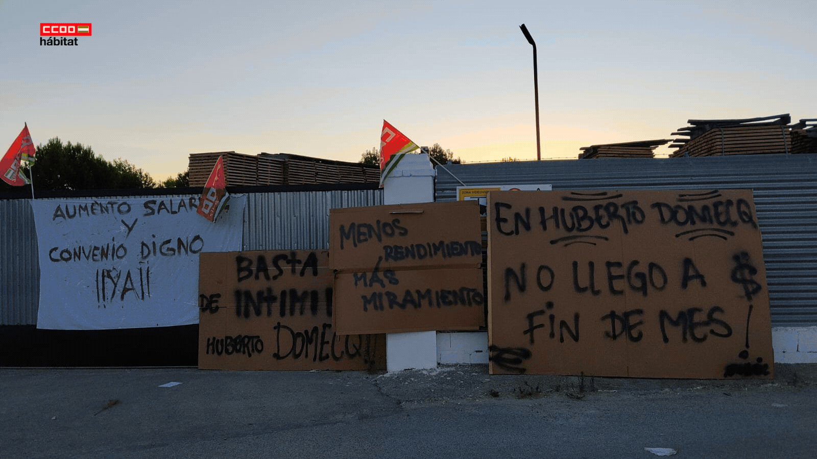 Huelga Huberto Domecq convocada por CCOO del Hábitat de Cádiz
