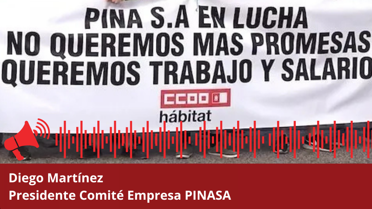 Diego Martínez, presidente del Comité de Empresa y delegado de CCOO del Hábitat de Castilla-La Mancha en Pinasa