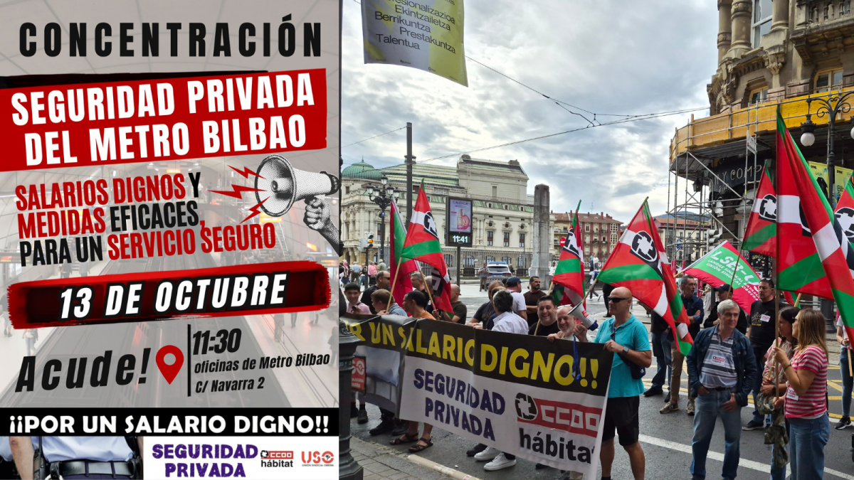13-O Concentración Seguridad Privada Metro de Bilbao 11:30h