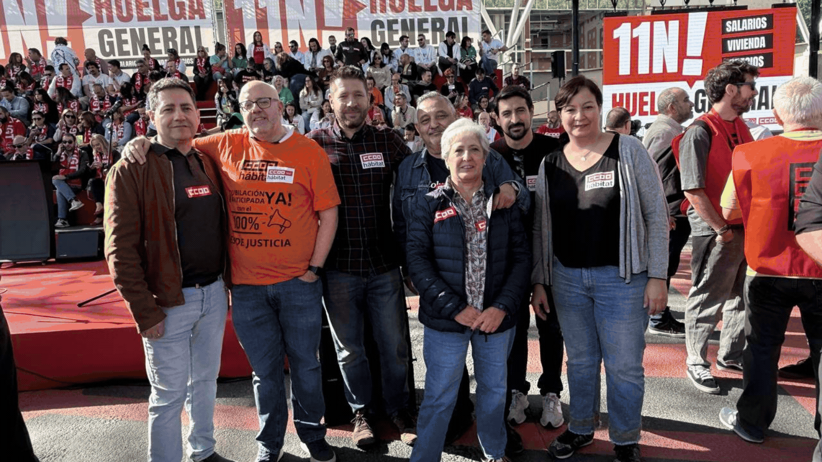 CCOO del Hábitat participa en el acto conjunto de CCOO y UGT "Organizando la Huelga General" en Getafe